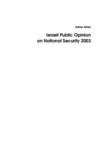 Asher Arian  Israeli Public Opinion