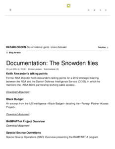 Documentation: The Snowden files | Information