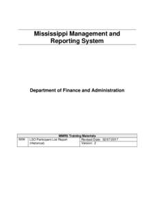 Mississippi Management and Reporting System Department of Finance and Administration  8206