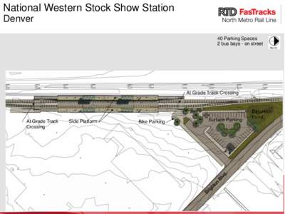 National Western Stock Show Station Denver 40 Parking Spaces 2 bus bays - on street North