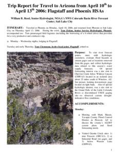 Microsoft Word - Trip Report for Travel to Arizona2.doc