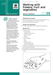 1  Service and retail control guidance sheet SR26 Working with flowers, fruit and