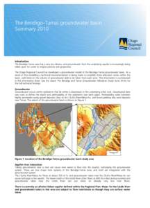 Summary of Bendigo – Tarras Groundwater Study 2010