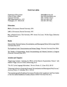 Gerrymandering / Representation / Political science / Corruption / Politics / American Political Science Association / Dupont Circle