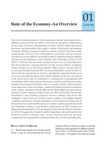 State of the Economy-An Overview  01 CHAPTER  One of the redeeming features, while comparing economic performance across