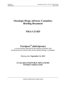 oncologic drugs advisory committee briefing document sep[removed]