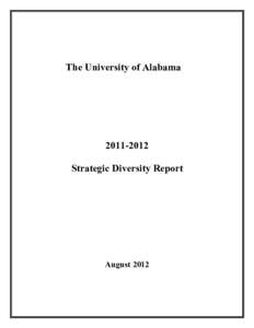    The University of AlabamaStrategic Diversity Report