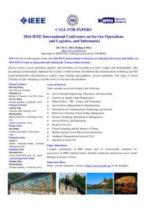 Emerging technologies / Ambient intelligence / Internet of things / Institute of Electrical and Electronics Engineers / IEEE Cloud Computing / IEEE Intelligent Transportation Systems Society