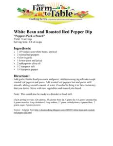 White Bean and Roasted Red Pepper Dip final - Peppers Pack a Punch.pub