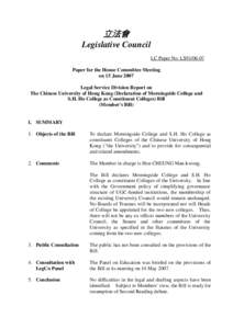 Cheung Man-kwong / Morningside College / Legislative Council of Hong Kong / Chinese University of Hong Kong / Hong Kong / S.H. Ho College