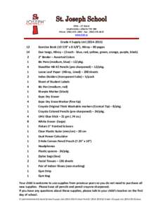 Microsoft Word - SJ Grade 4 Supply List[removed]docx