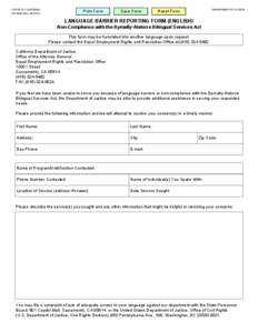 JUS 8864, Language Barrier Reporting Form (English)