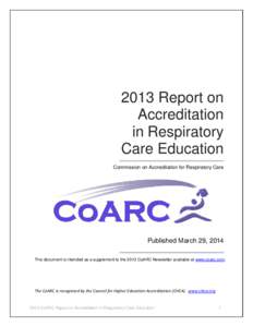 2013 Report on Accreditation