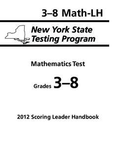 Education reform / Mathematics competitions / Anchor paper / Scorer / ACT / General Educational Development / Mathematical Olympiad Summer Program / Graduate Record Examinations / Education / Evaluation / Standardized tests