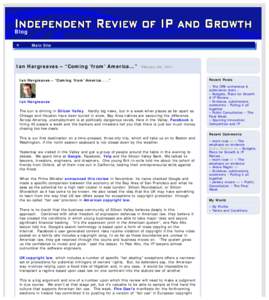 Independent Review of IP and Growth Blog