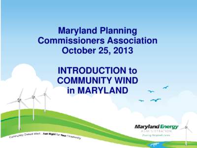 GAMECHANGER GRANT Maryland Planning Commissioners Association October 25, 2013  INTRODUCTION to