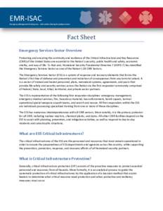 EMR-ISAC Fact Sheet May 2012