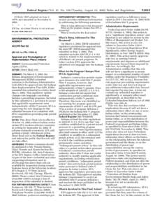 Federal Register / Vol. 67, No[removed]Tuesday, August 13, [removed]Rules and Regulations (1) Rule 1107 adopted on June 1, 1979, and amended on November 9, 2001. * *