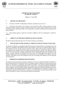 INTERGOVERNMENTAL PANEL ON CLIMATE CHANGE UNEP WMO  _______________________________________________________________________________________________________________________