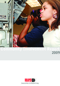 Community Involvement Report  2009 #* Innovations in Engineering
