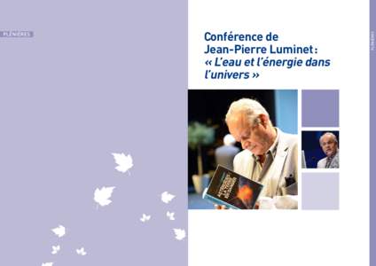Conférence de Jean-Pierre Luminet : « L’eau et l’énergie dans l’univers »  PLÉNIÈRes