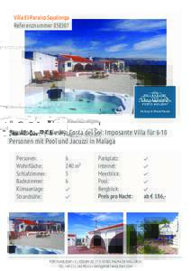 Villa El-Paraiso Sayalonga ReferenznummerSayalonga, Andalusien Costa del Sol: Imposante Villa für 6-10 Personen mit Pool und Jacuzzi in Malaga Personen: