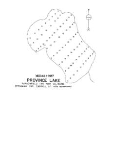 PROVINCE LAKE Parsonfield Twp., York Co., Maine Effingham Twp., Carrol Co., N.H. U.S.G.S. Wolfeboro, N.H. and West Newfield, Me. (7.5’) Fishes Smallmouth bass