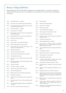 History of Nagoya Railroad Nagoya Railroad got its start in 1894 with the establishment of Aichi Basha Tetsudo Co. (Aichi Horse Tramway Co.). In the more than 110 years since then, it has contributed to society and followed a course that reflects the development