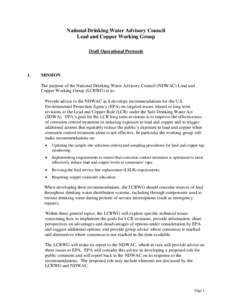 Water supply and sanitation in the United States / United States Environmental Protection Agency / Working group / Consensus decision-making / Facilitator / Safe Drinking Water Act / Federal Advisory Committee Act / Behavior / Science / Meetings / Ethics / Decision theory