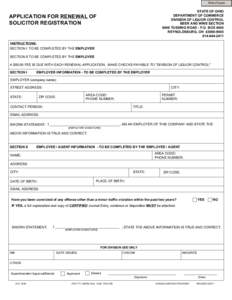 Print Form STATE OF OHIO DEPARTMENT OF COMMERCE DIVISION OF LIQUOR CONTROL BEER AND WINE SECTION 6606 TUSSING ROAD - P.O. BOX 4005