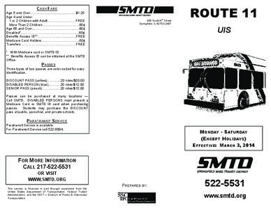 Medicare / Public transport / Ohio / Springfield Mass Transit District / Transportation in the United States / Transit pass / Greater Cleveland Regional Transit Authority
