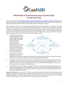 FASD PREVENTION – CANADIAN PERSPECTIVES