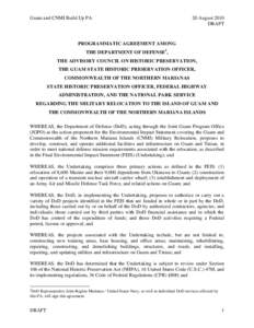 National Register of Historic Places / Historic preservation / Insular areas of the United States / Micronesia / Small Island Developing States / Designated landmark / National Historic Preservation Act / State historic preservation office / Guam / Government procurement in the United States / Northern Mariana Islands / Cultural resources management