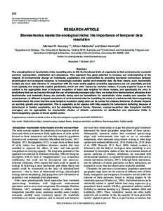 922 The Journal of Experimental Biology 215,  © 2012. Published by The Company of Biologists Ltd doi:jebRESEARCH ARTICLE