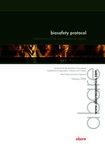 biosafety protocol implications of the documentation regime abare eReport[removed]Max Foster and David Galeano