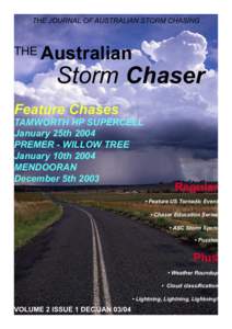 THE JOURNAL OF AUSTRALIAN STORM CHASING  THE Australian