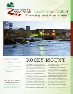 newsletter spring 2014 “Connecting people & communities” VOLUME 23 | NUMBER 1
