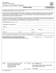 State of Illinois Department of Public Health Freedom of Information Request INSTRUCTIONS