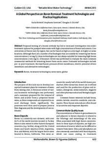 Chemical elements / Metalloids / Reducing agents / Water pollution / Boron / Lime softening / Borax / Acid mine drainage / Reverse osmosis / Chemistry / Matter / Water treatment