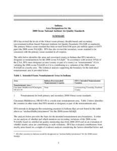 Air pollution in the United States / Cincinnati–Northern Kentucky metropolitan area / National Ambient Air Quality Standards / Ozone / Tropospheric ozone / Cincinnati / Non-attainment area / Combined statistical area / Geography of the United States / United States / Environment