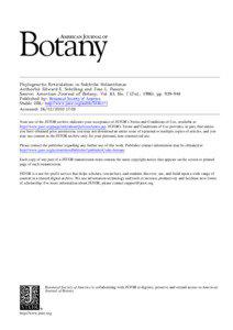 Phylogenetic Reticulation in Subtribe Helianthinae Author(s): Edward E. Schilling and Jose L. Panero Source: American Journal of Botany, Vol. 83, No. 7 (Jul., 1996), pp[removed]