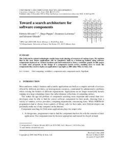 Toward a search architecture for software components