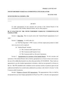 Appropriation bill / Appropriation / Government / Australian constitutional law / Northern Mariana Islands / Froilan Tenorio / Diego Benavente