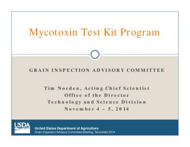 Microsoft PowerPoint - Norden - Mycotoxin Test Kit Program - Final [Read-Only]