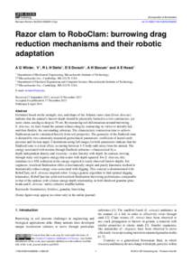 OPEN ACCESS Bioinspiration & Biomimetics Bioinspir. Biomim[removed] (11pp) doi:[removed][removed]