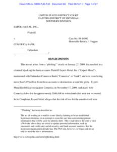 Case 2:09-cvPJD-PJK Document 66  FiledPage 1 of 27 UNITED STATES DISTRICT COURT EASTERN DISTRICT OF MICHIGAN