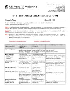 Microsoft Word - Special Circumstance Form[removed]doc