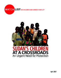 Sudan’s Children  at a Crossroads An Urgent Need for Protection