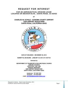 Request for Interest - Aeronautical Ground Lease Located on Becker Boulevard