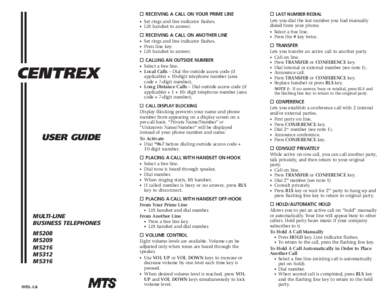 9205 User Guide Centrex for print.qxd